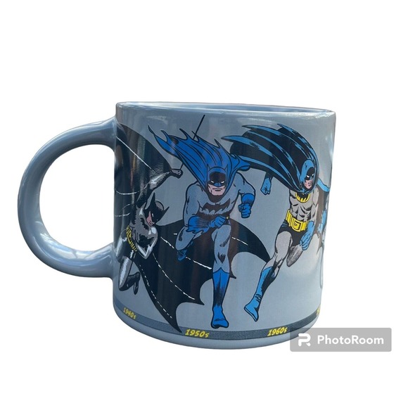DC Comics 2015 BATMAN THROUGH THE YEARS Coffee Tea Mug Philosophers Guild Gift - Picture 1 of 10